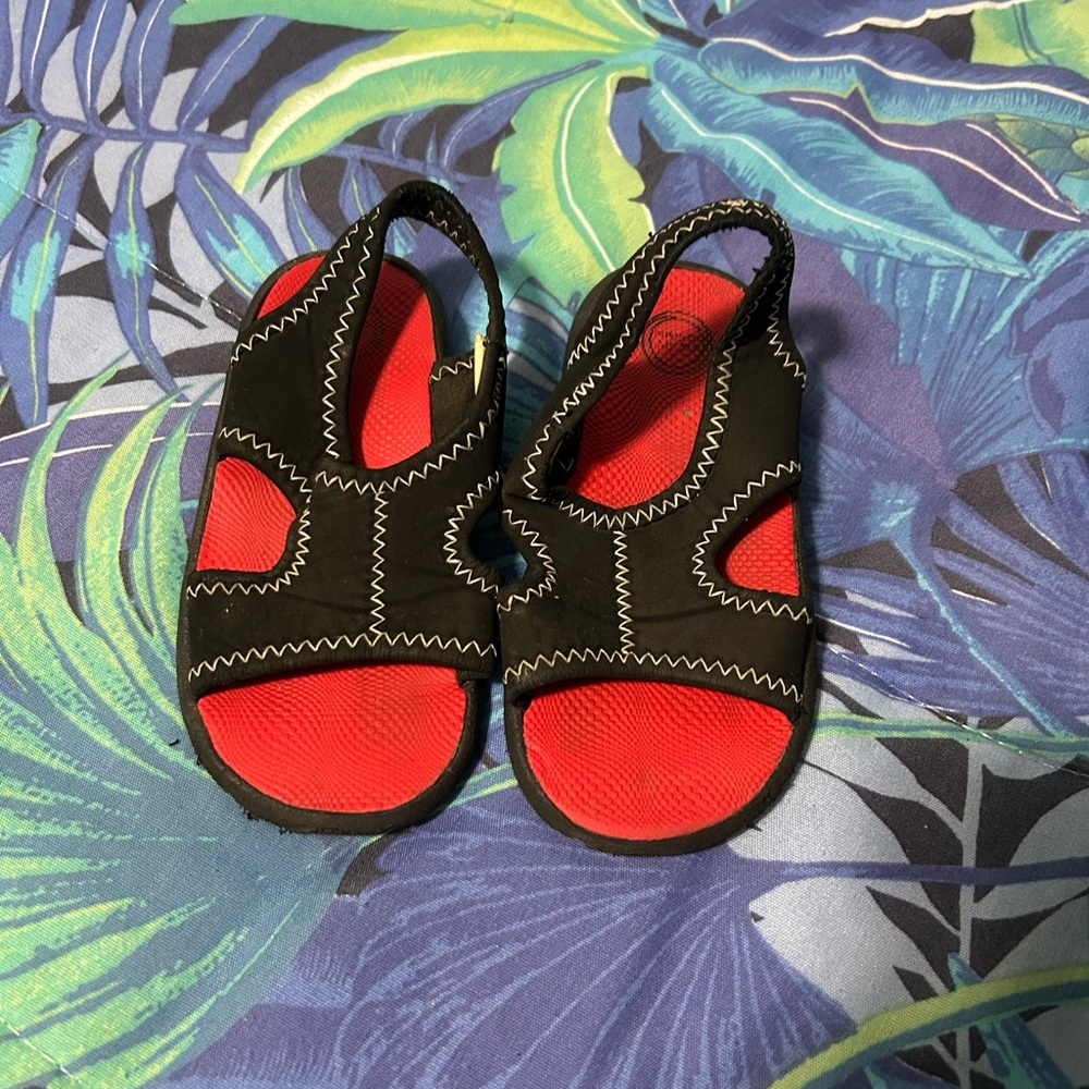 Stylish Black and Red Kids Sandals